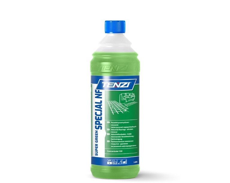 TENZI SuperGreen Specjal NF 1L - profesjonalny środek do mycia posadzek przemysłowych, warsztatowych, magazynowych (1)